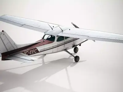 Cessna 172 Skyhawk  Low-poly 3D model