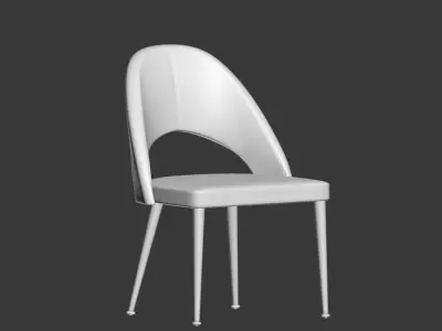 Modern Modrest Gloria Blue Antique Brass Dining Chair 3D model