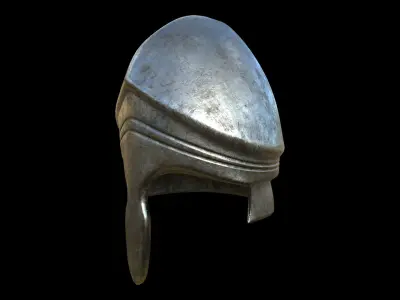 Medieval knight helmet warrior 3D model