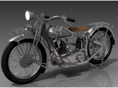 Motorcycle Old Free 3D model