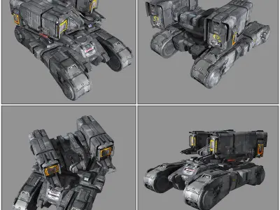 SF Missile Launcher K5 Low-poly 3D model