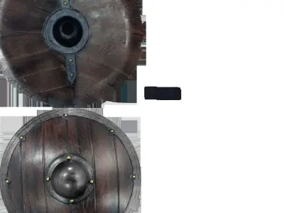 shield colection Low-poly 3D model