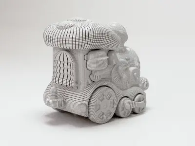 Toy locomotiv 3D model