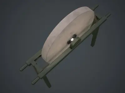 Grindstone 1A Low-poly 3D model