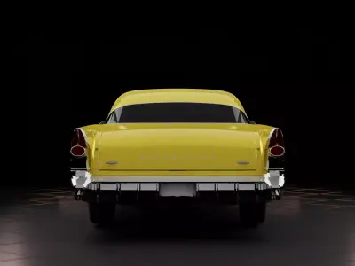 Retro American 1950s Roadmaster Classic Car 3D model