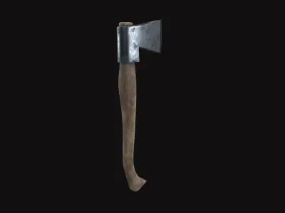Medieval Axe V02 Low-poly 3D model