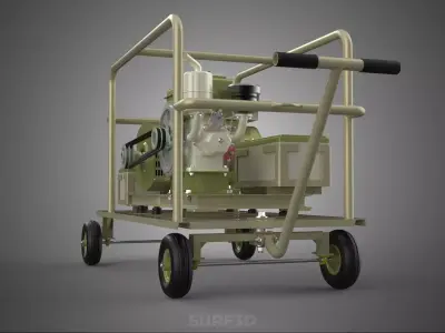 STANDARD MILITARY ARMY PANZER DESERT DIESEL GENERATOR SET GENSET 3D model