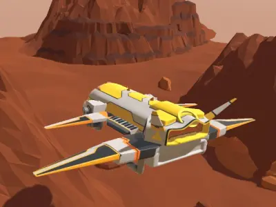 Sci-Fi Spaceship Low-poly 3D model purchase