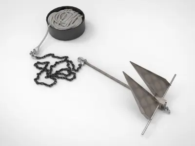 Anchor boat equipment 3D model