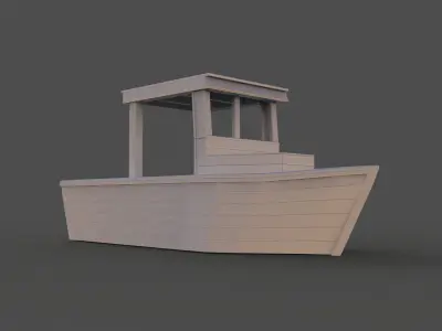 Boat 3D Painting Model 3D print model