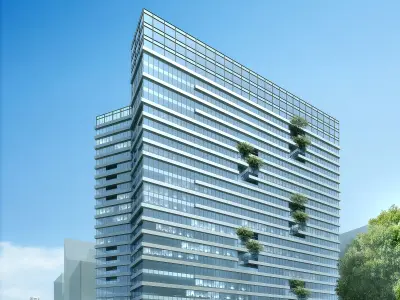 3Dmax fashion city commercial square building 318 3D model
