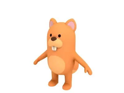 Cartoon Squirrel 3D model