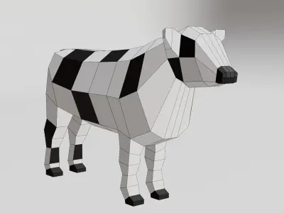 LowPoly Farm Animals Low-poly 3D model purchase