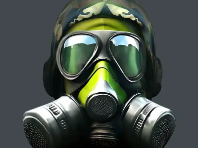 Helmet 3d model military combat Military Low-poly Low-poly 3D model get