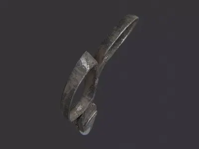Rusty Scissors 3D Model Low-poly 3D model