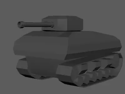 Low poly Tank Low-poly 3D model