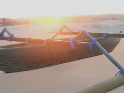 boat fishing Free low-poly 3D model