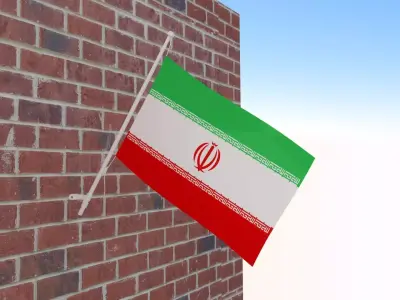 Flag of Iran 3D model