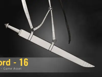 Sword-16 Low-poly 3D model