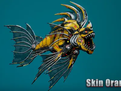 Sci-Fi Piranha Low-poly 3D model