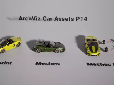 ArchViz Car Assets P14 - Unreal Engine 5 3D model