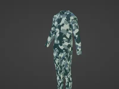Soldier Uniform Low-poly 3D model get