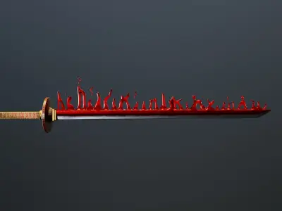 Sword stylized  Low-poly 3D model purchase
