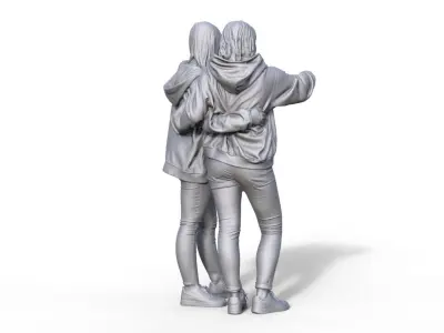 selfie figures for model building model railway diorama 3D print model
