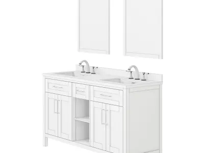 OVE Tahoe 60 Open Shelf Vanity 3D model