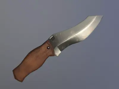 Game Ready Realistic Low Poly Combat Knife Low-poly 3D model purchase