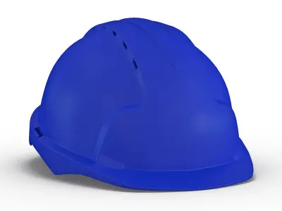 Safety Helmet Blue 3D model