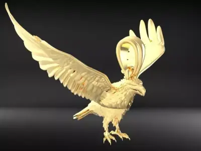 American Winged Eagle Pendant 3D print model