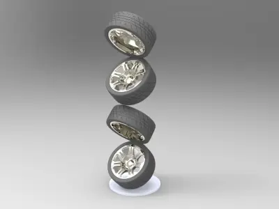wheels 2 set of Free 3D model