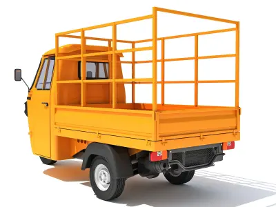 Pickup Mini Truck 3 Wheeler Carrier 3D model