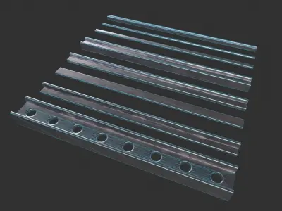 Generic Steel Beams Low-poly 3D model