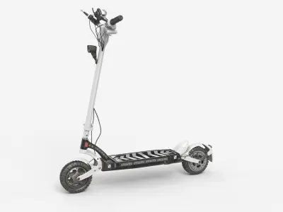 E-Scooter Offroad White Dirty - PBR 3D model