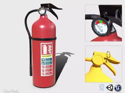 Fire extinguisher PBR Low-poly 3D model buy