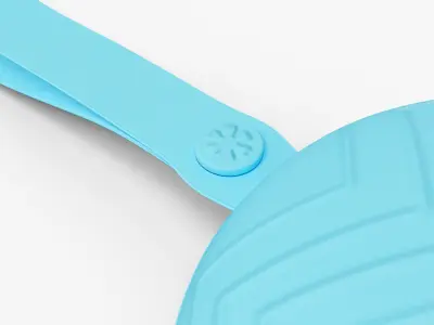 Silicone Soother Case Blue Open 3D model