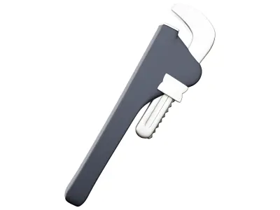 Wrench  cartoon icon 3D model