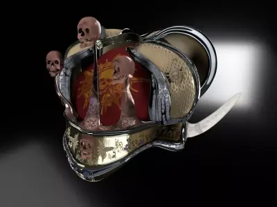 Ornate Gothic Fantasy Helmet 3D model