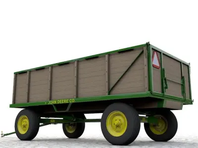 John Deere 1065 Wagon  1966 3D model