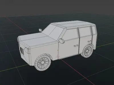 low poly jeep redy for games engine  Low-poly 3D model