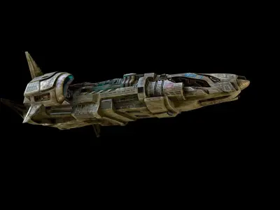 Spaceship 3D model  Low-poly 3D model
