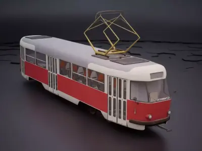 Prague tram 3D model