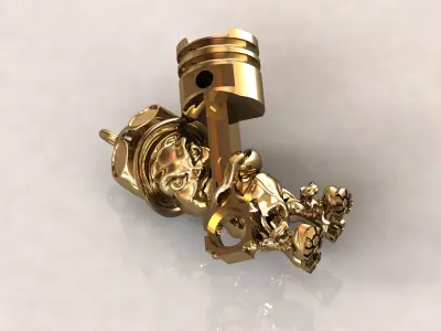 cartoon robots piston 45 3D print model