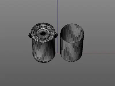 Quart paint can with metal handle  3D model purchase