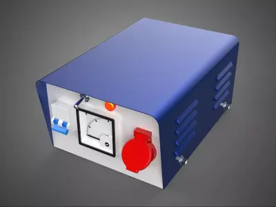 TRANSFORMER CONTROL PANEL VOLTAGE REGULATOR BOX AC DC POWER PSU 3D model