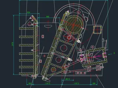 PE900x1200 JAW CRUSHER 3D model