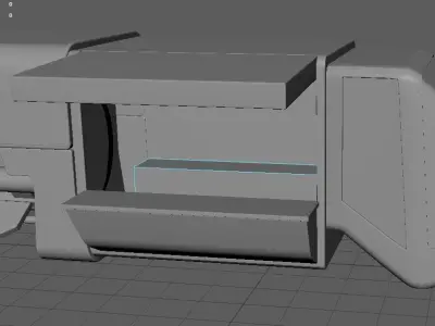 SCIFI FOOD TRUCK Free low-poly 3D model