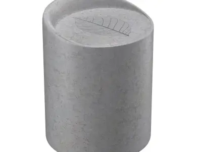 concrete stool 3D model